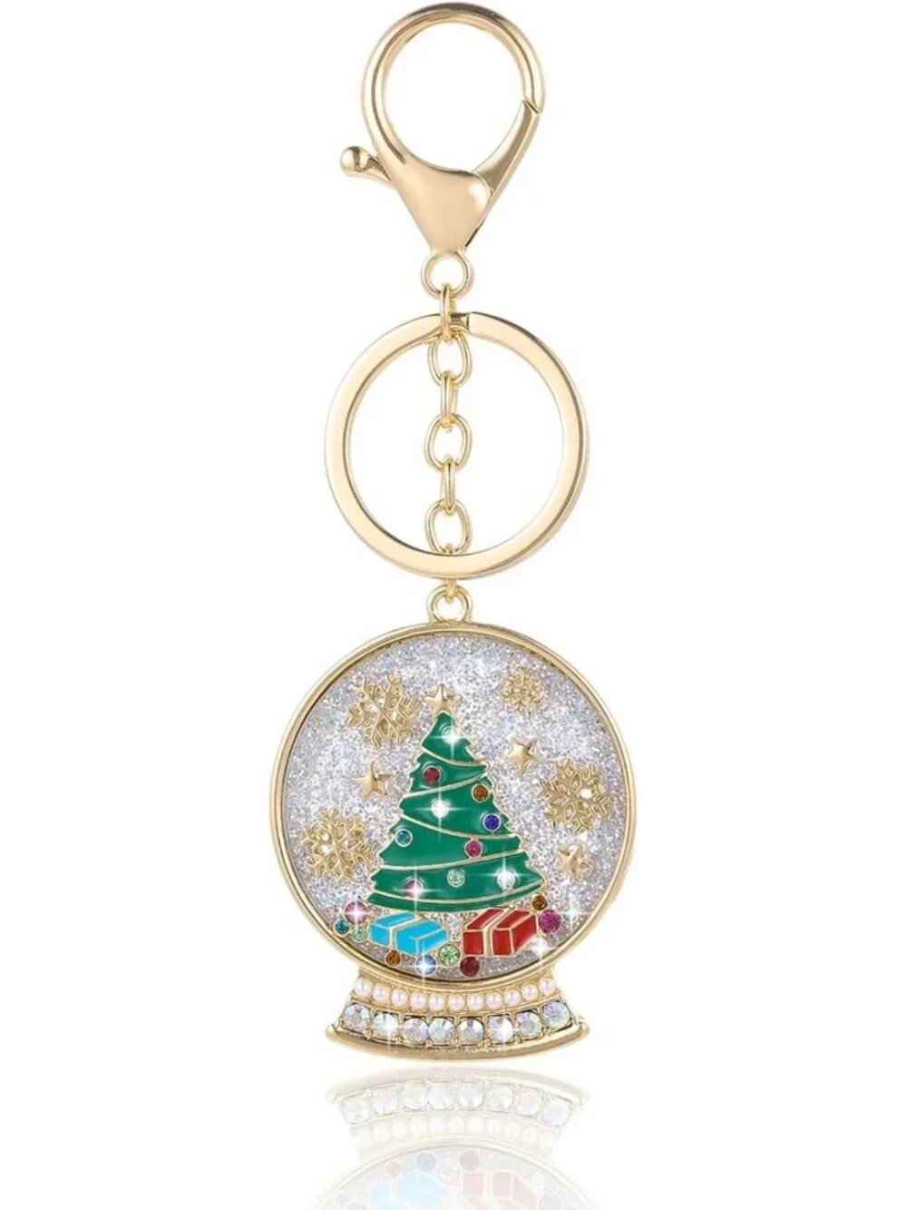 Festive Christmas Tree Nutcracker Bag Charm Keychain for Women - Holiday Gift